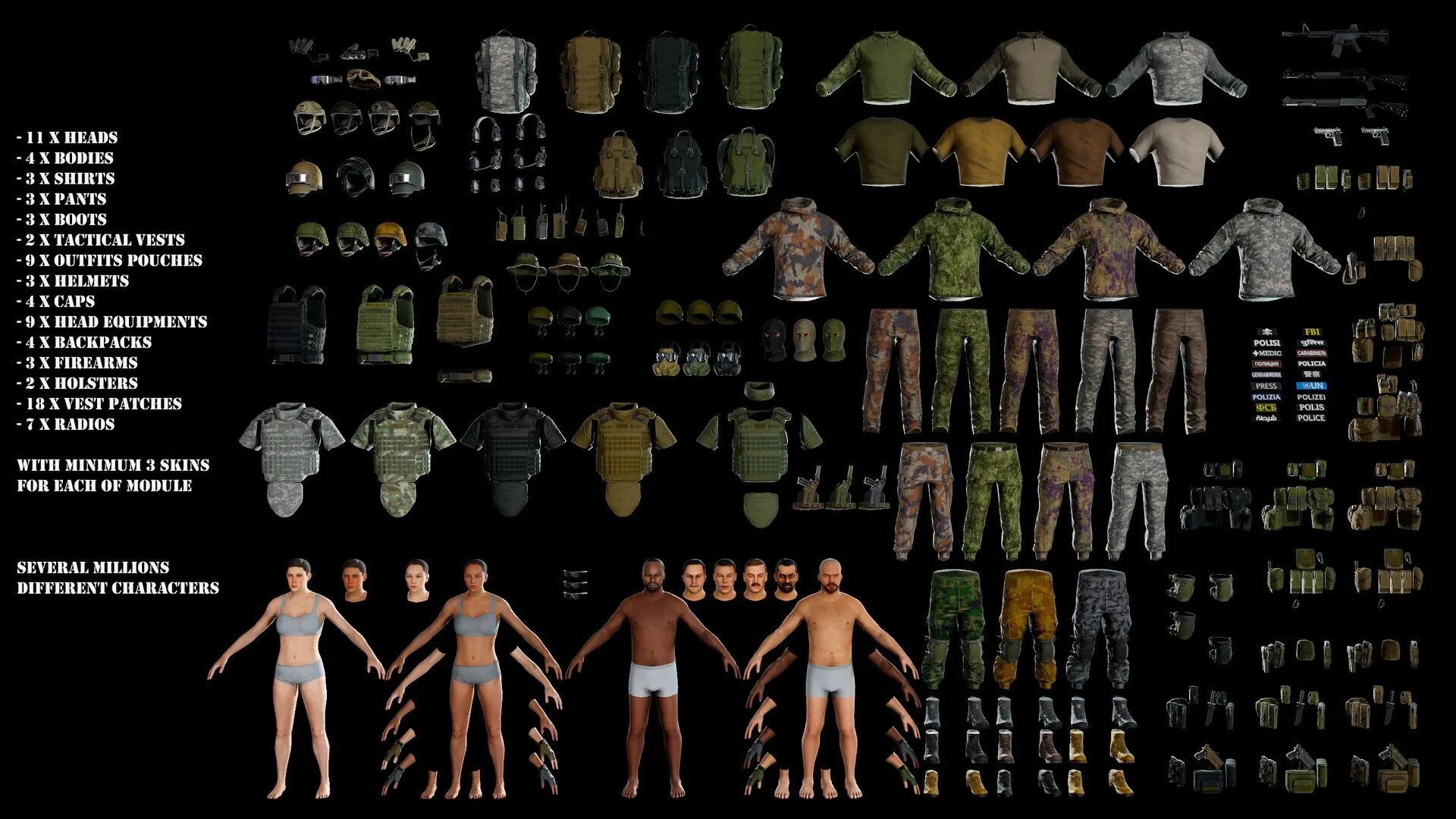 Character module. Military character. modular soldier pack ue 5. military character free asset. aaa military.