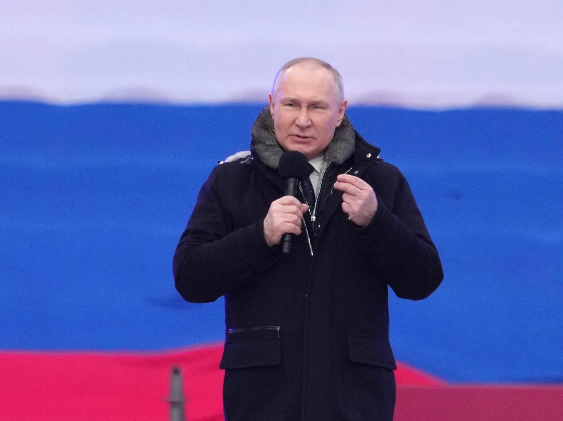 Выступление Путина в Лужниках. Выступление Путина 22 февраля.
