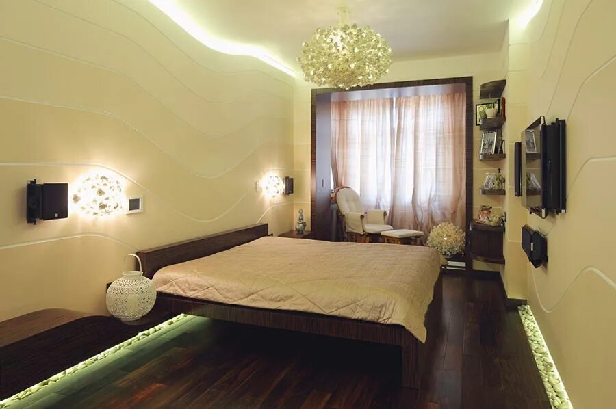 м. интерьер спальни 11кв квадратная. интерьер комнаты неправильной формы. красивые интерьеры маленьких квартир. планировкевродвушки пик 2.