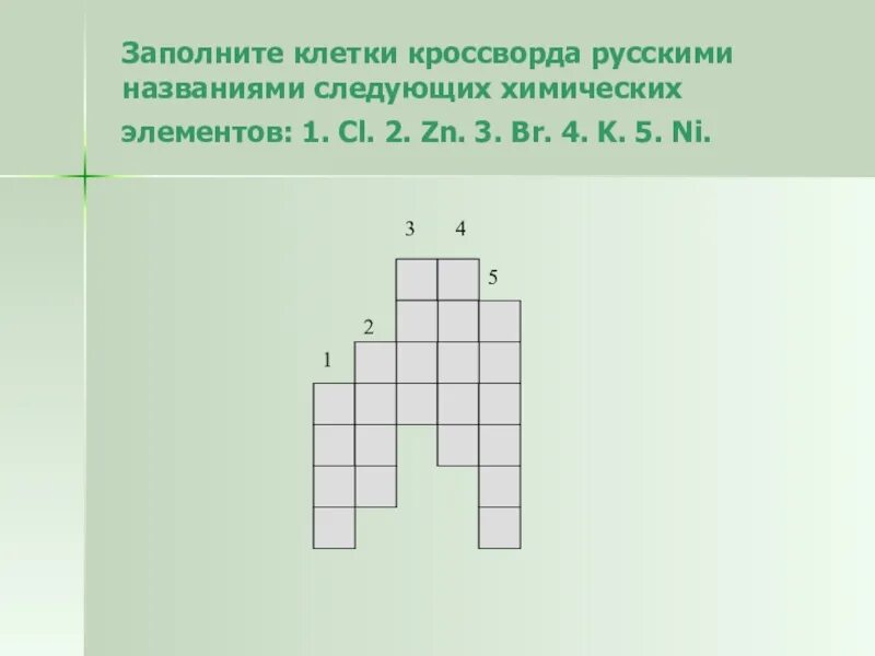 Вопросы по химии 8 класс кроссворд. Кроссворд химические элементы. Кроссворд названия химических элементов. Химический кроссворд. Клетки для кроссворда.