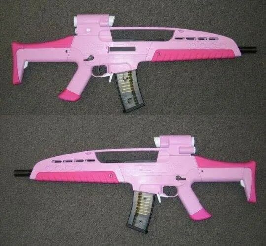 Real gun. Розовый автомат. Розовый автомат игрушка. Розовый привод для страйкбола. Розовый автомат Калашникова.