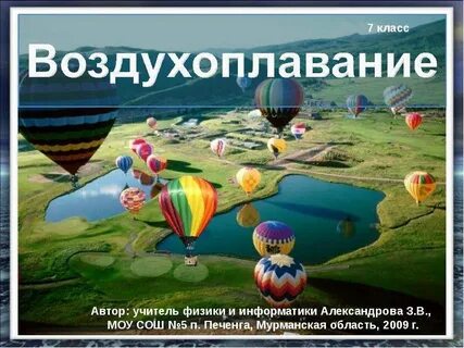 Воздухоплавание физика 7 класс доклад