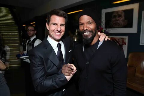 Tom Cruise e Jamie Foxx na festa da GREY GOOSE pré-Golden Globes 2012.