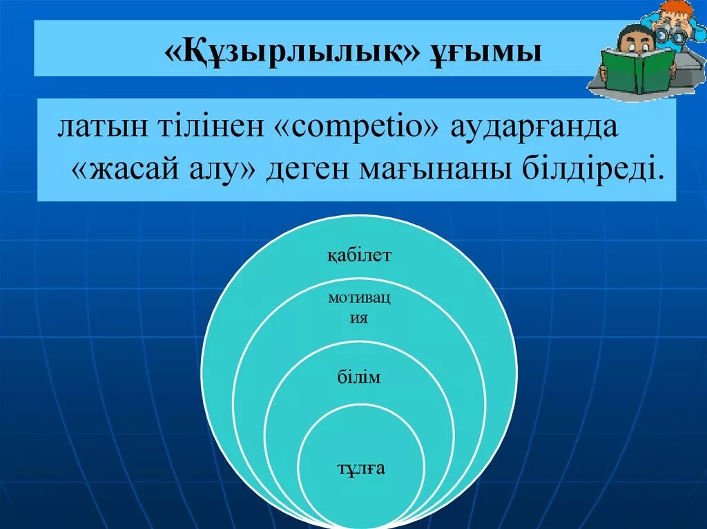 Презентация құзіреттілік ұғымы. Алу деген