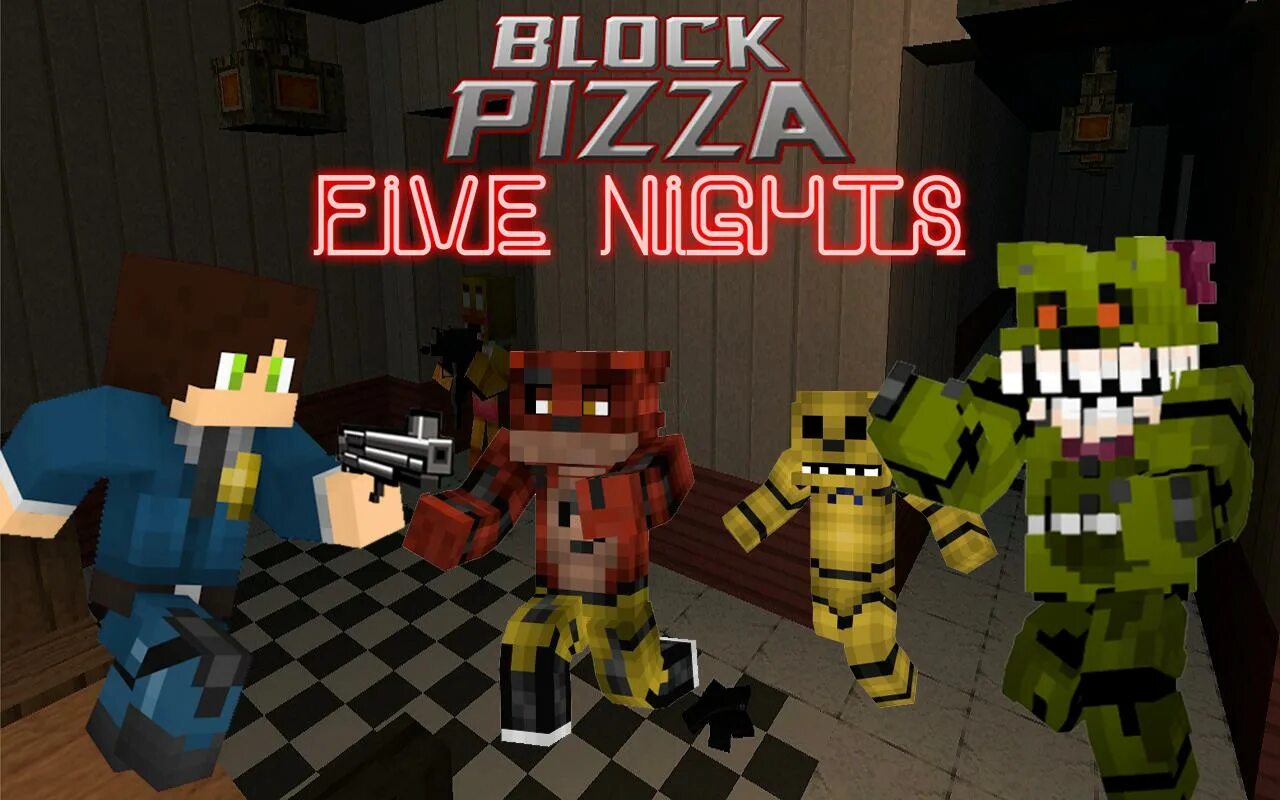 Five Blocky Nights. Five Nights Mod. Block pizza. Жытьль. Из. Игры,маенкрафт.