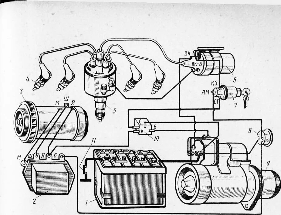 Схема соединения катушки зажигания УАЗ 469. Катушка зажигания УАЗ 469 контактное. Схема замка зажигания УАЗ 469. Схема подключения контактного зажигания УАЗ 469.