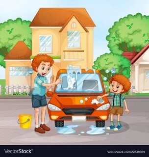 He washed the car