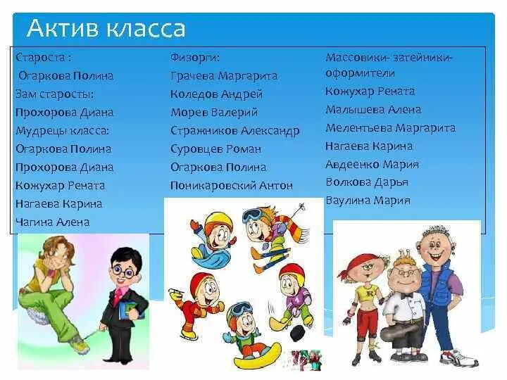 Актив класса в школе. Актив класса староста. Поручения в младших классах. Обязанности класса для классного уголка.