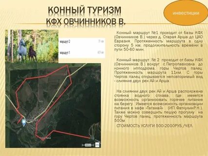 Протяженность маршрута на карте