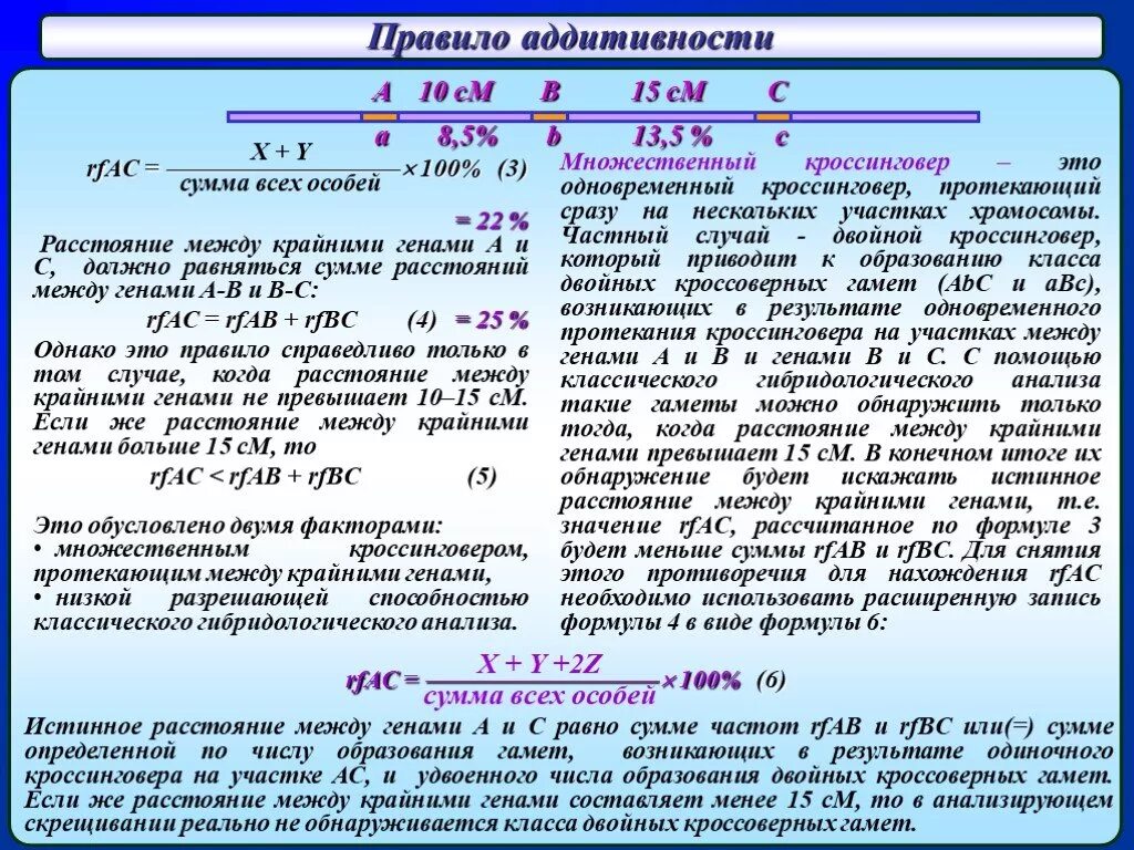 Правило аддитивности. Закон аддитивности генетика. Правило аддитивности рефракции. Формула аддитивности. 3 гена расстояние