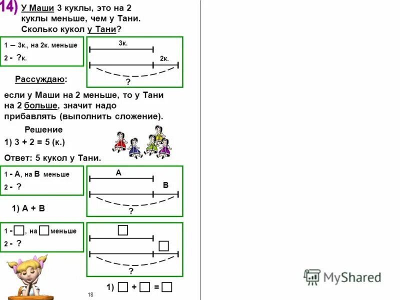 Реши задачу у маши было. <>= что это за задача. Реши задачу у маши было. Решение задачи у коли есть конфеты. Было - ? руб.