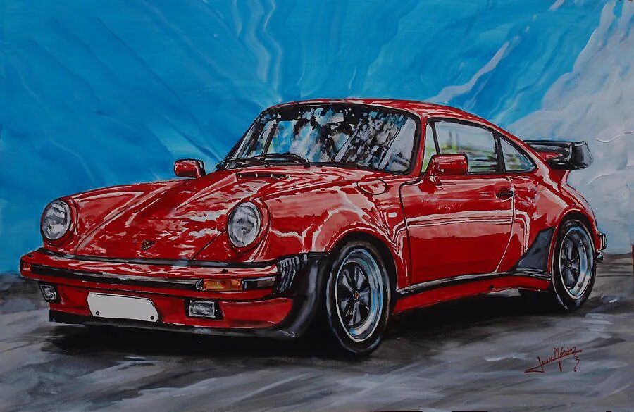 Машина арт. Порше арты. Картина порше 911 акрил. Porsche art. Porsche art.