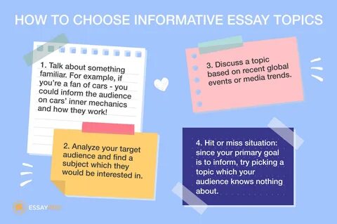 4 tips for choosing an informative essay topic. 