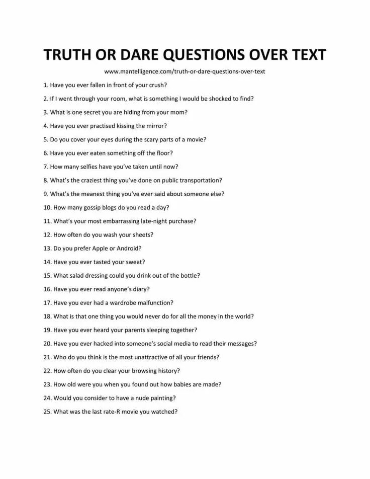 100 Questions to ask. Questions for dating. List Truth or Dare questions. [ Вопросы | questions ]. Your friends текст