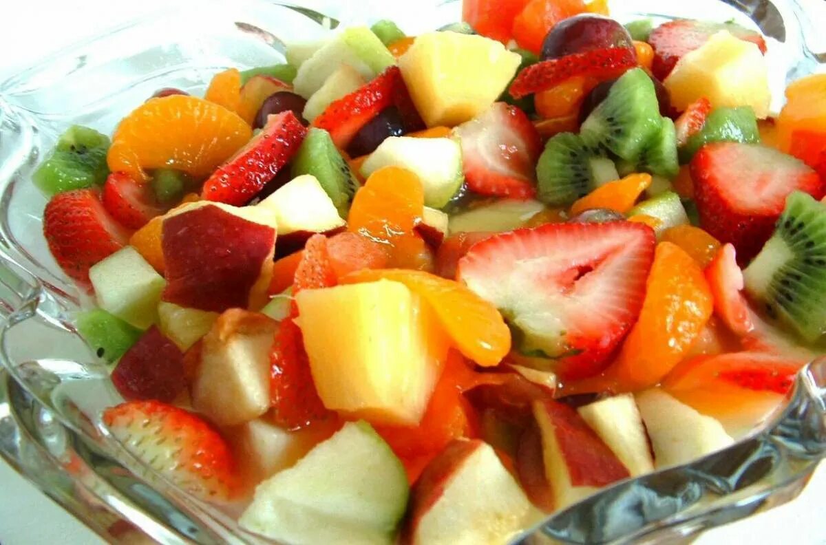 Вкусный фруктовый салат рецепт