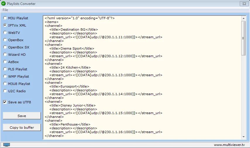 Iptv server xml
