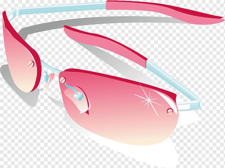 Очки. Розовые очки. Векторные очки. Солнечные очки полупрозрачные. Без розовых очков