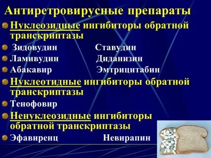 Антиретровирусные препараты при вич название