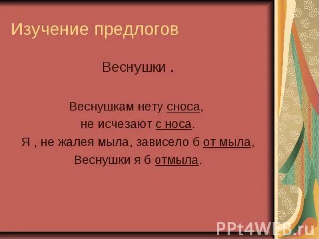 Веснушки я б отмыла. Веснушкам нету сноса не исчезают с носа. Веснушкам нету сноса. Зависело б от мыла веснушки я б отмыла. Омонимы стихотворение веснушкам нету сноса.