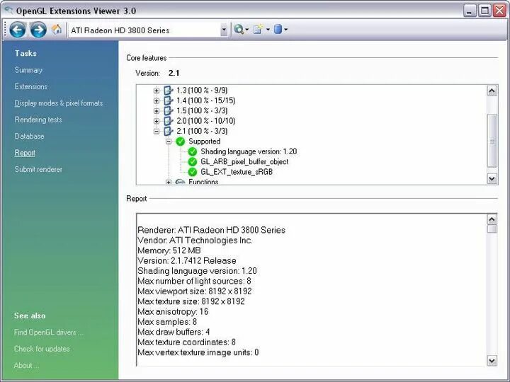 OPENGL Extensions viewer. OPENGL 3.0. OPENGL 2.0. OPENGL 3.0 support. Opengl versions