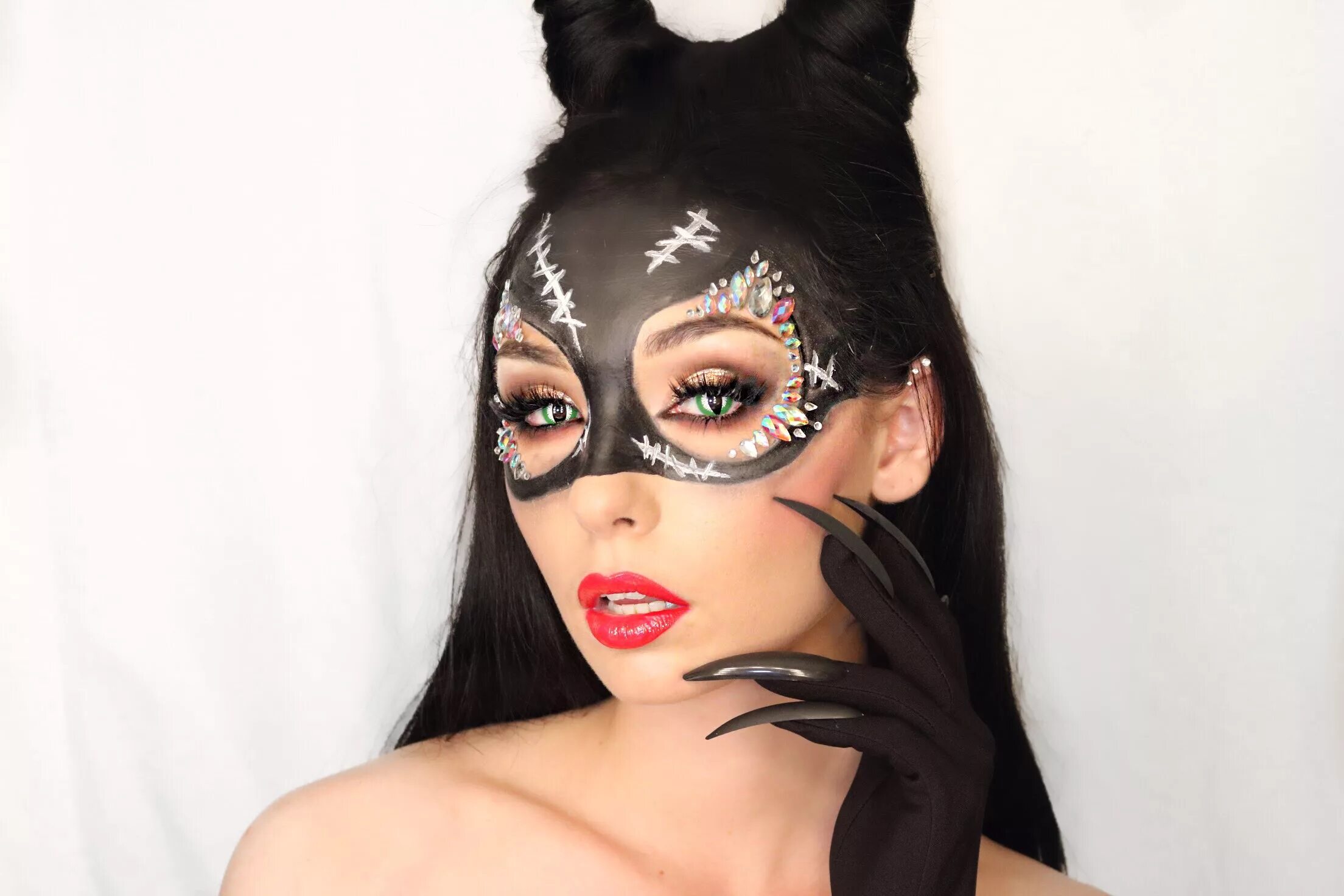 Женщина кошка Гримм. Макияж женщины кошки. Макияж женщины кошки на Хэллоуин. Фантазийный макияж кошка