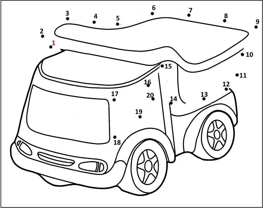 Машинка номер 5. Машинки раскраска для детей. Машинка по точкам для детей. Рисование по точкам машинки. Соедини по точкам машинки.