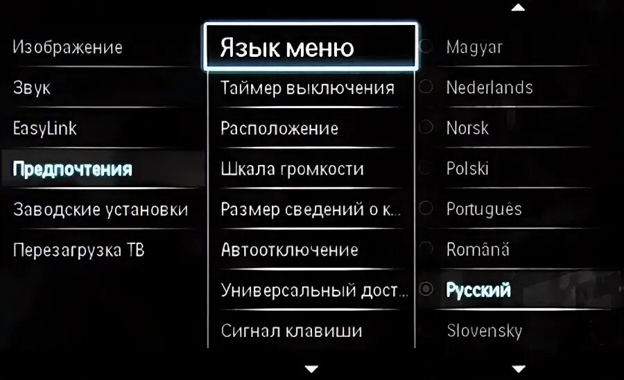 Как настроить язык на телевизоре. Меню телевизора филипс на русский язык. меню тв на philips. меню телевизора philips. телевизор филипс меню настроек.