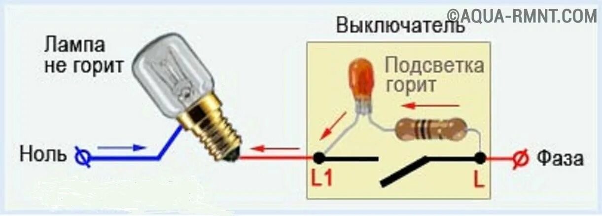 Схема подключения лампочки 220. Схема подключения выключателя со светодиодом. Схема выключателя с подсветкой на светодиоде на 220в. Выключатель с индикатором включения на 220в схема подключения. Почему мигает подсветка