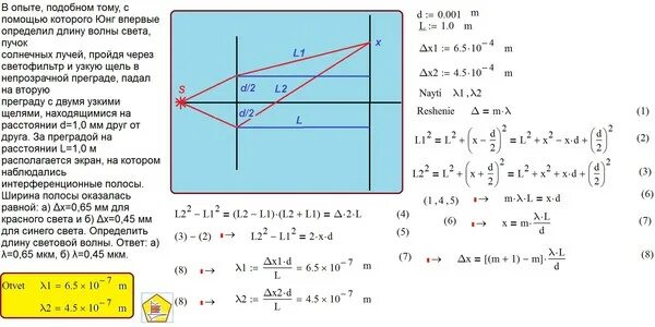 разность хода лучей двух когерентных источников света
