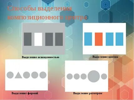 Композиция выделение центра