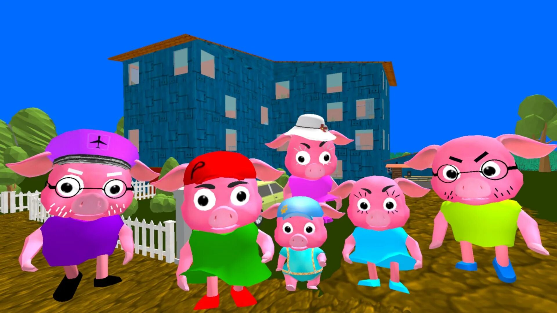 Семейка Пигги игра. Пигги семейка Neighbor. Piggy Neighbor Family Escape OBBY House 3d. Пигги соседи игра.