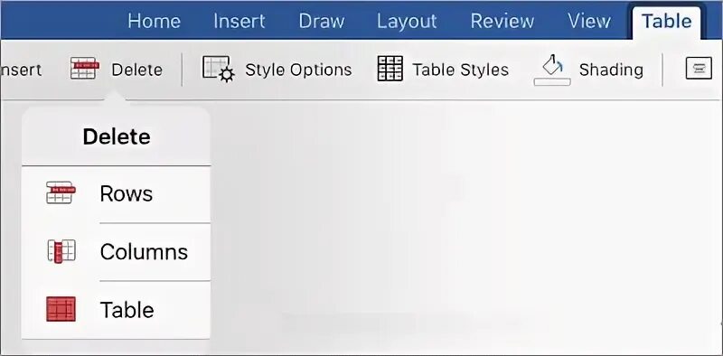 Remove column. Remove column