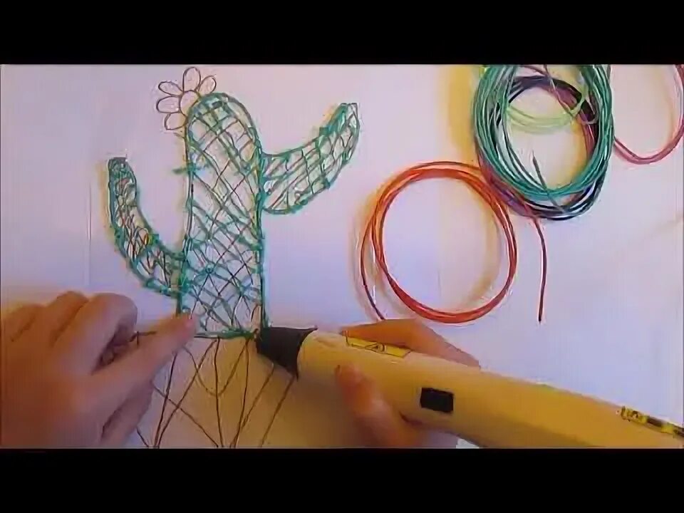 Как рисовать 3д ручкой видео. Кактус из 3д ручки. кактус 3д ручкой. декор 3d ручкой. декор из 3д ручки.
