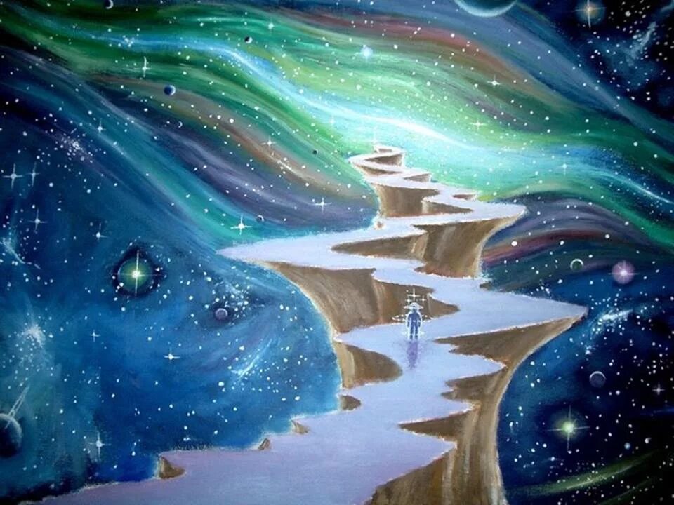 Лестница в небо джим уоррен. Сказочная дорога. Волшебный путь. Волшебное небо. Магическая лестница.