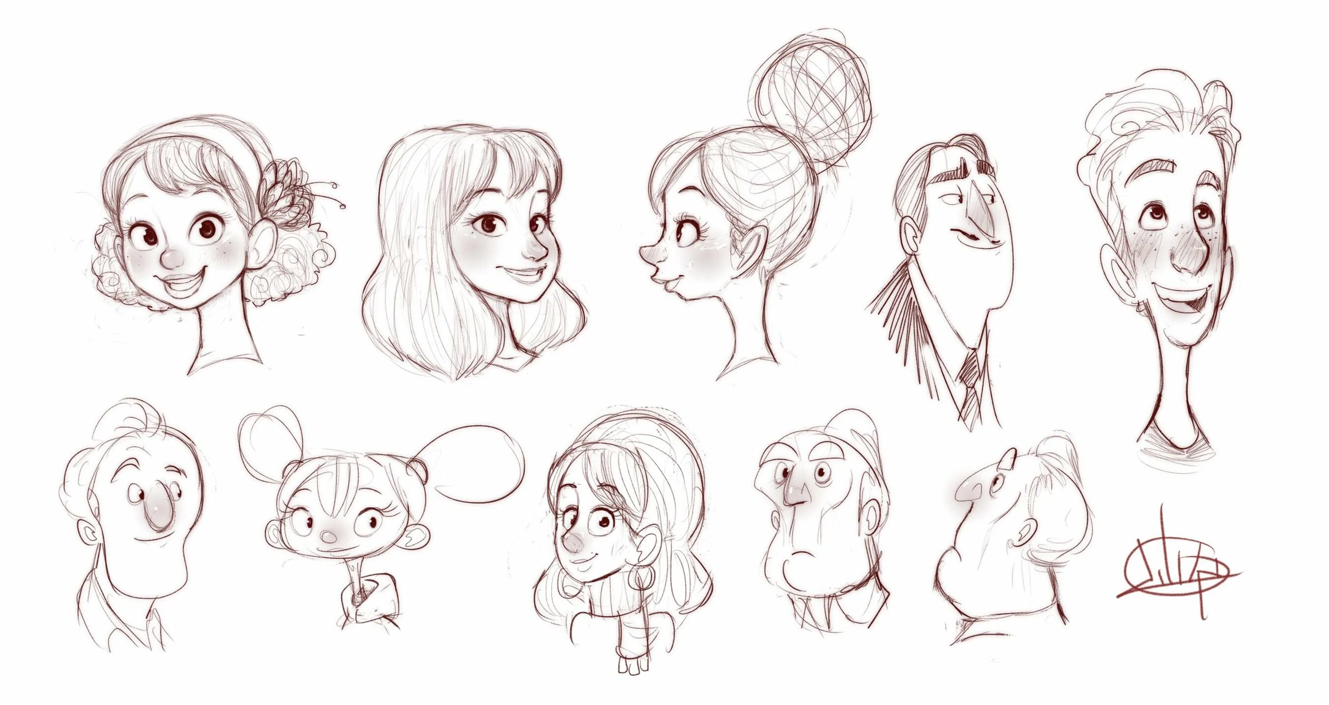 Лица персонажей. Лица мультяшных персонажей. Скетчи персонажей. Лицов мультяжном стиле. Стиль рисования людей в мультяшном стиле.