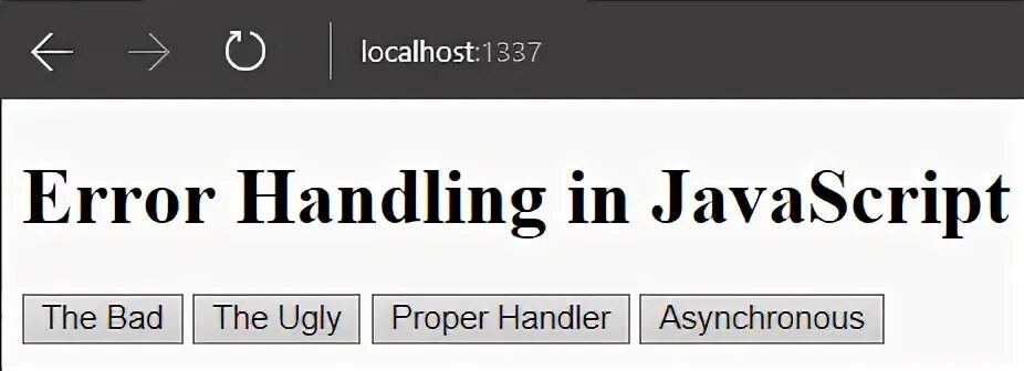 Error handler