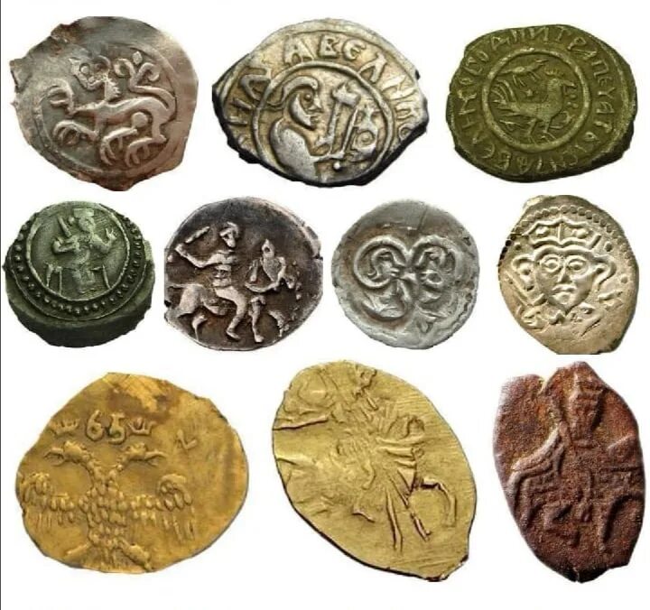 Монеты периода Куликовской битвы. Монеты 1340-1380г. Проволочная чеканка монет. Чеканка для монет чешуи. Год чеканки монеты