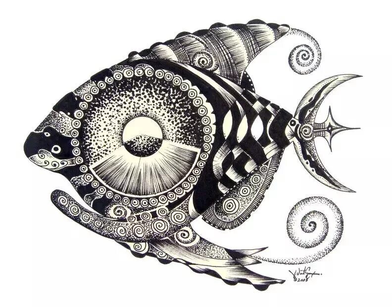 Зентангл рыба. Стилизованная рыбка. Стилизованные рисунки рыб. Рыбки Графика. Кармическая рыба