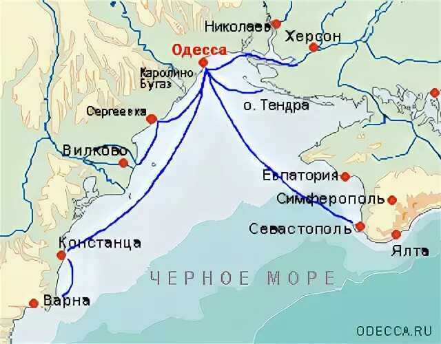Коса тендровская в черном море на карте