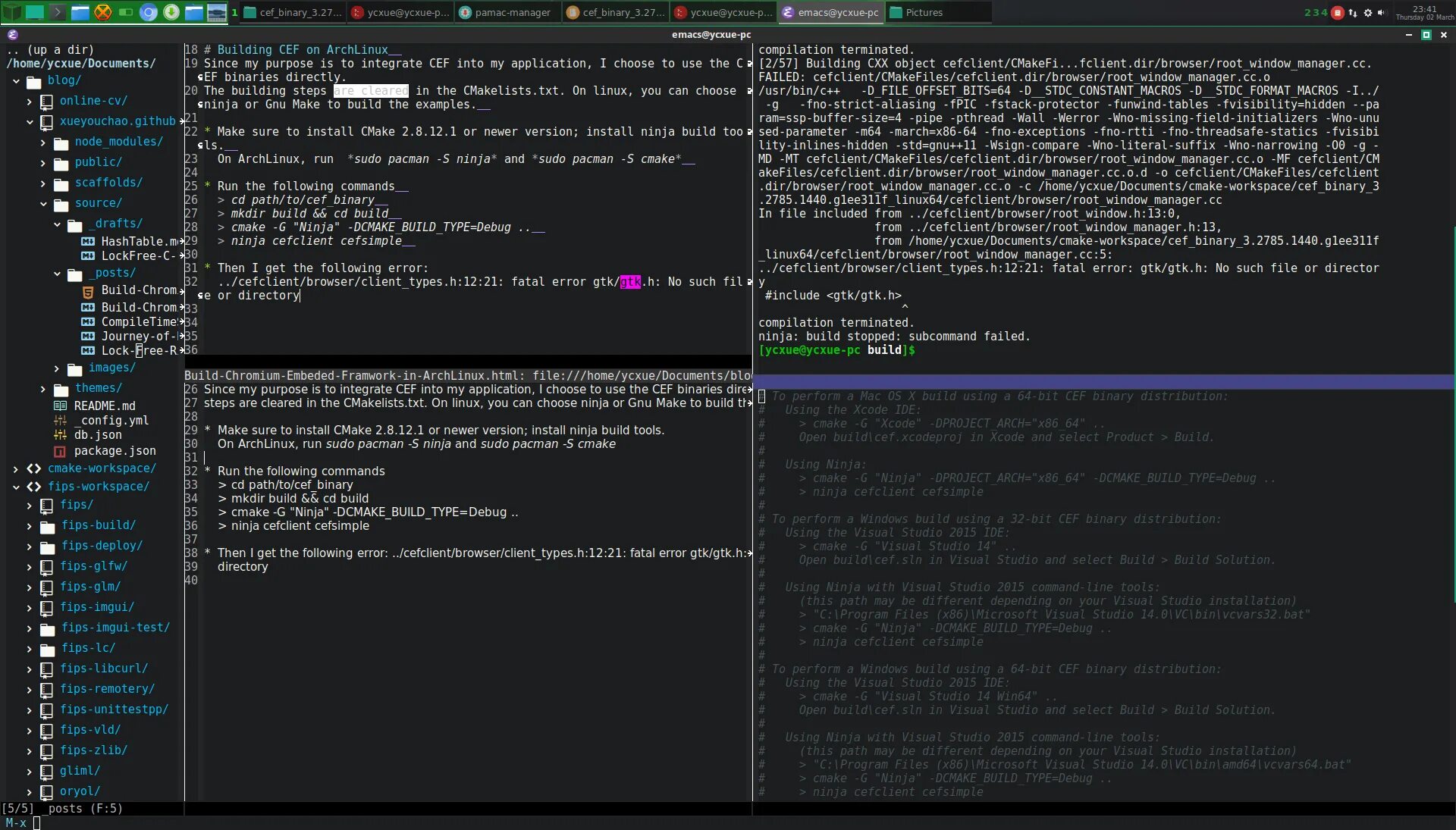 Cmake find package. Archlinux Visual Studio. Ninja программа. Bits/stdc++.h. Сборка CEF скрин код.