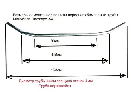 Вес и габариты бампера