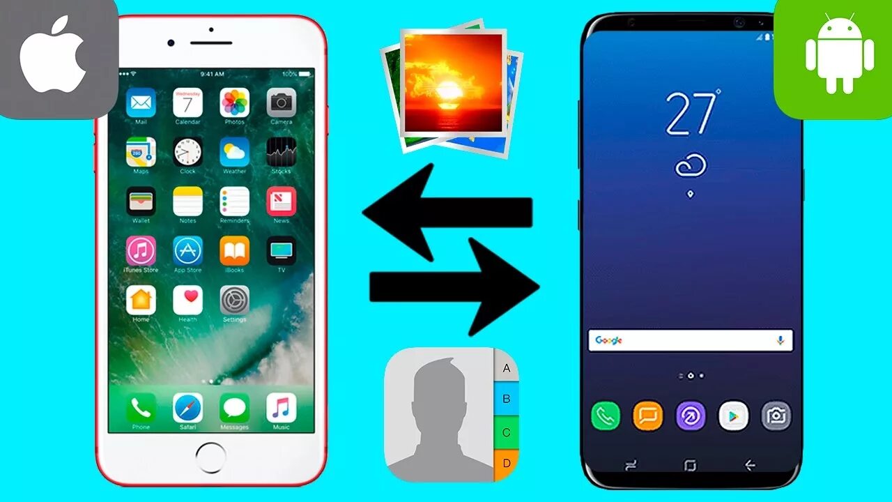 Как с айфона перекинуть телефоны на андроид