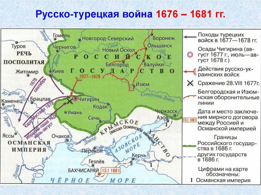 Основная причина русско турецкой войны 1676 1681