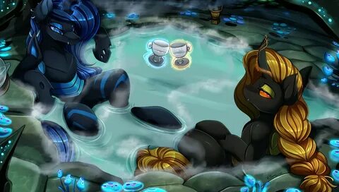 changeling, changeling queen, blue changeling, chalice, changeling oc, chan...