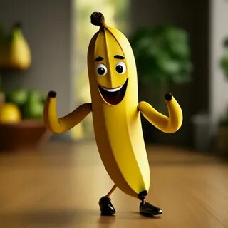 Автор Б 🍌, картинка в Шедевруме по запросу "Видео с танцующим бананом" .