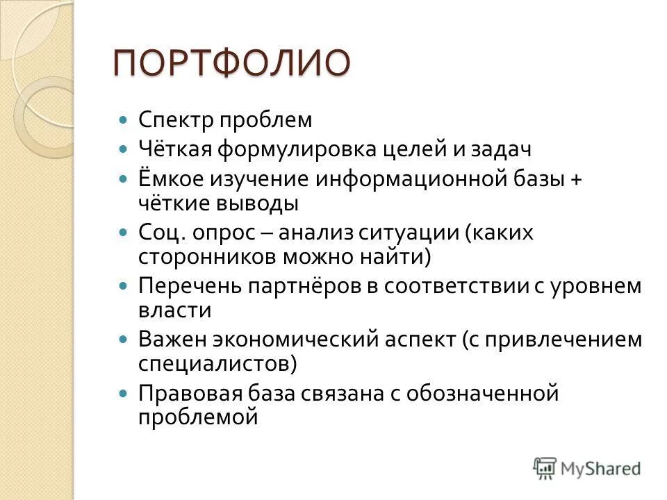 Спектр проблем. Спектр проблем