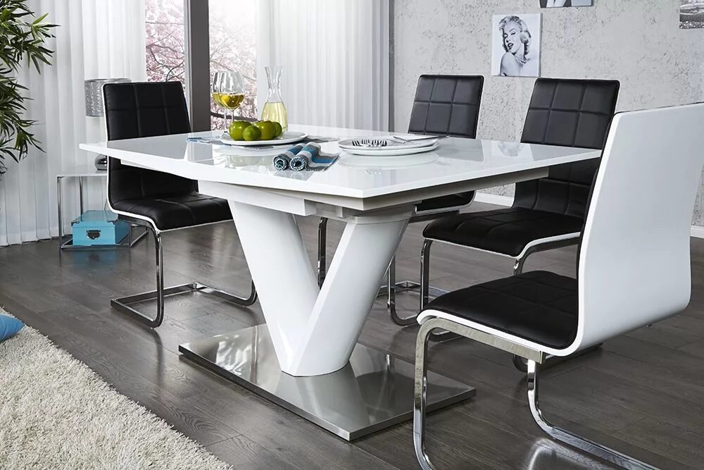См групп столы. Кухонный стол Реймонд белый. Обеденный стол в стиле хайтек. Кухоные столы в стиле хайтек. Стол и стулья для кухни хайтек.