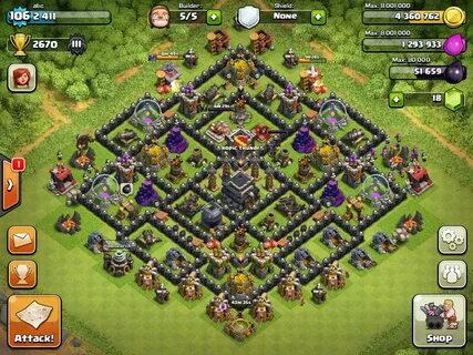 Clash Of Clans Town Hall 9 Trophy Base