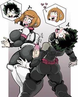 Rule34. big breasts. cumshot. ochako uraraka. big ass. brown hair. boots. o...
