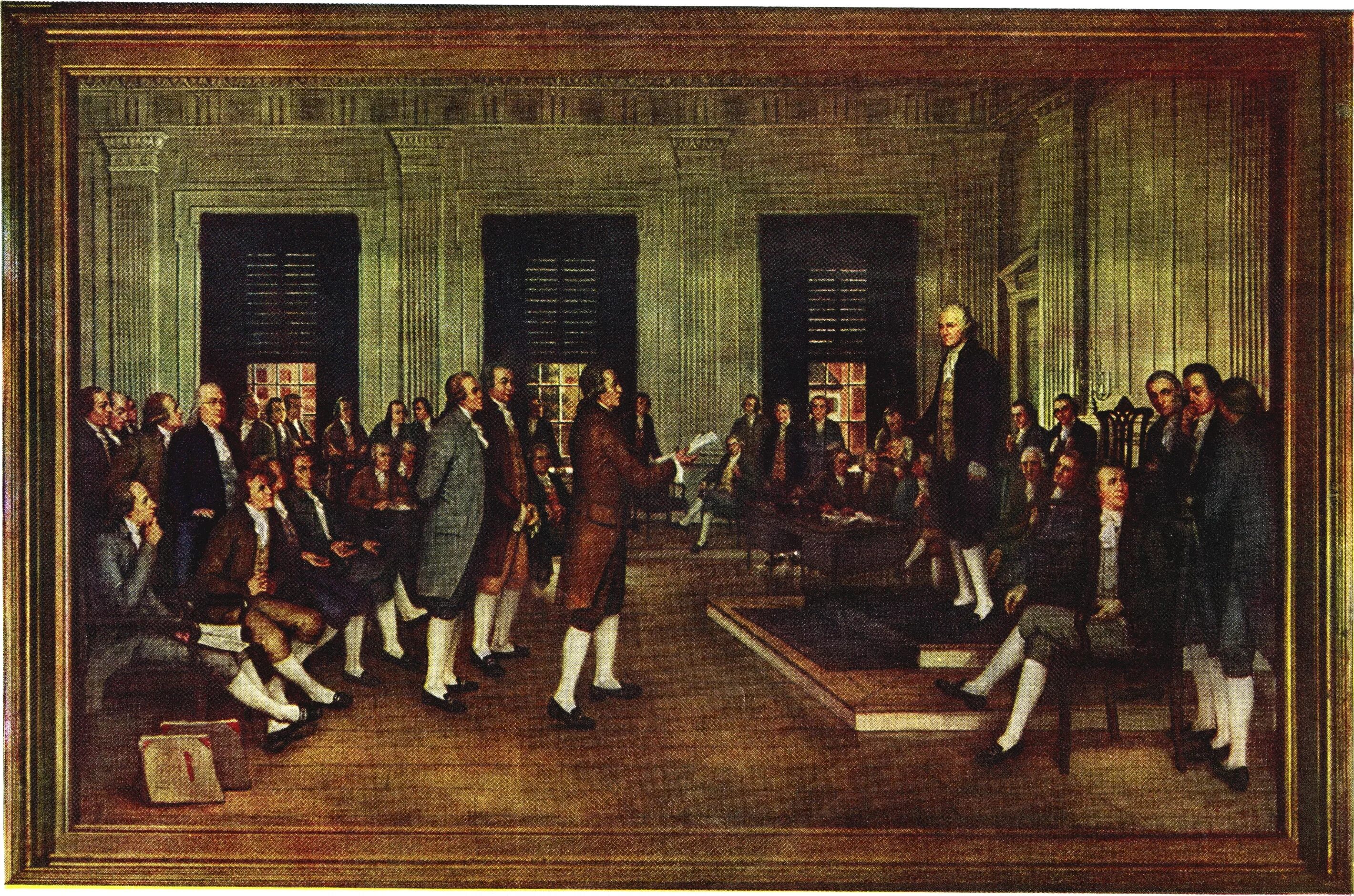 Когда было принятие конституции сша. Конституционный конвент 1787. Конвент США 1787 картина. Конвент в Филадельфии 1787. Конституционный конвент в Филадельфии.